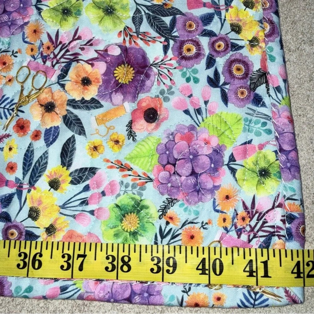 Handmade Patchwork Floral Baby Girl Quilt